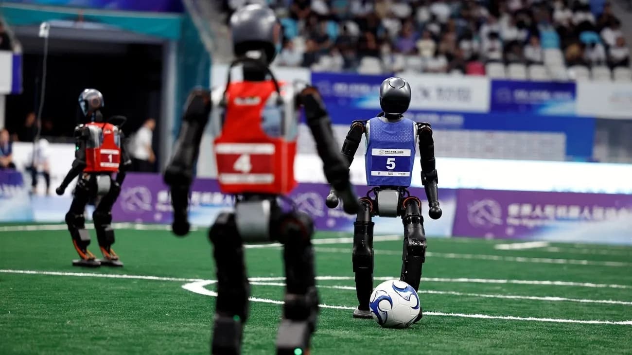 Robots Take the Field and Tumble in China’s Robot Olympics