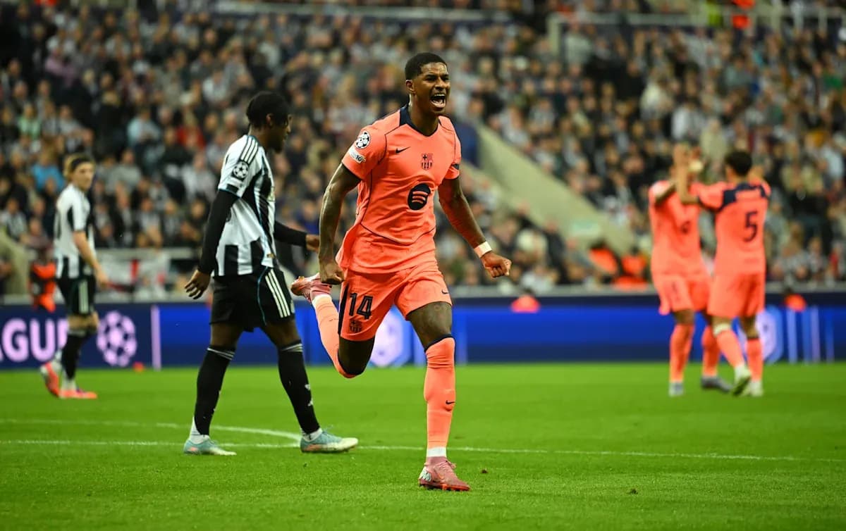 Rashford Brace Seals Barcelona Victory at Newcastle