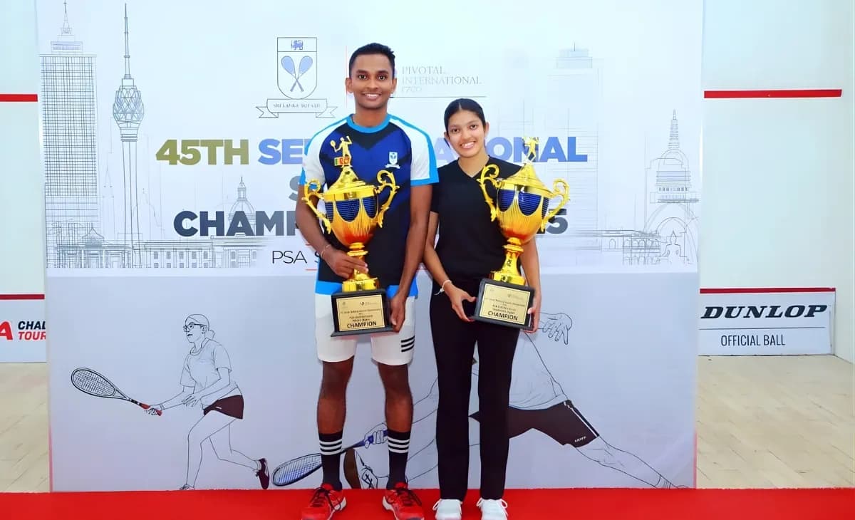 Laksiri and Sinaly Crowned National Squash Champions