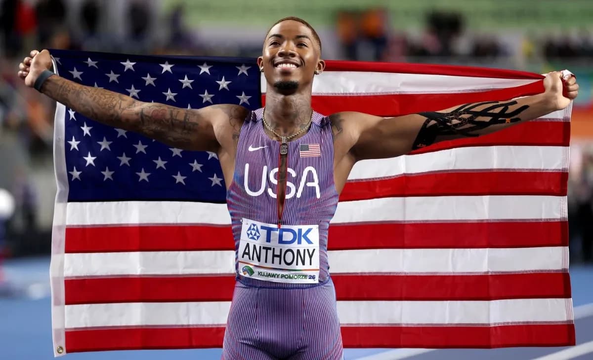 Jordan Anthony Claims 60m Gold at World Indoor Championships