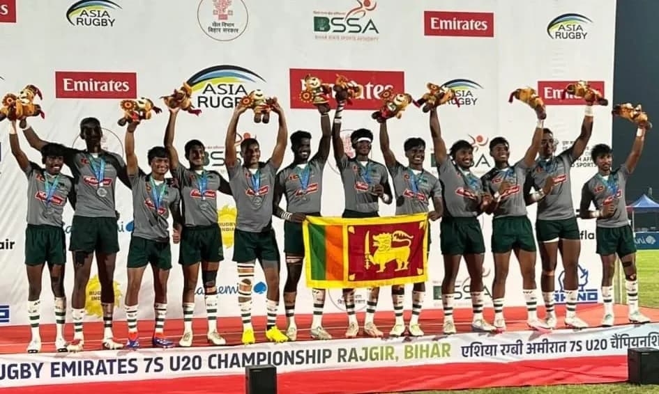 Sri Lanka Men’s U20 Rugby Team Finishes as Runners-Up in Asia Rugby Sevens Final